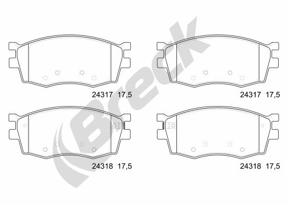 Set placute frana,frana disc 24317 00 702 00 BRECK